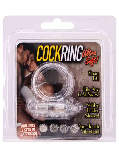 VIBRO Cockring ULTRA SOFT vibrierend - clear