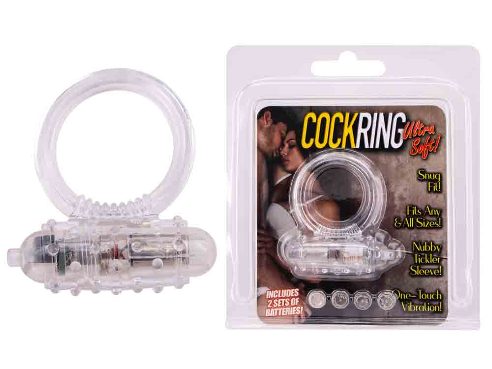 VIBRO Cockring ULTRA SOFT vibrierend - clear