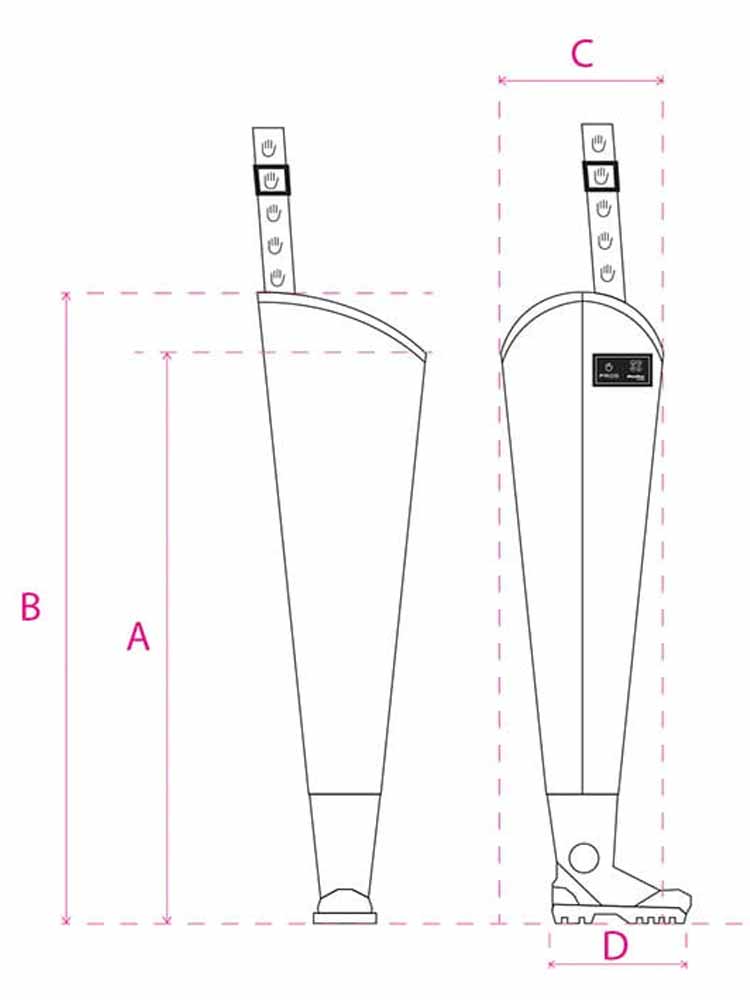 TIGH WADERS Watstiefel schwarz