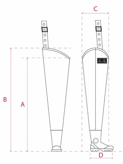 TIGH WADERS Watstiefel schwarz