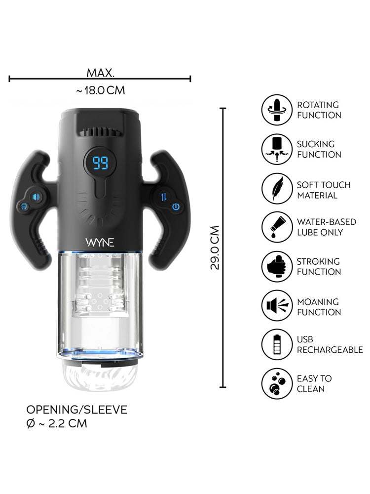 WYNE Rotating Stroking Moaning Masturbator