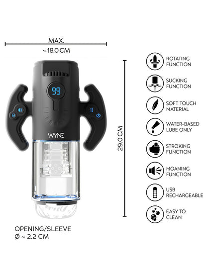 WYNE Rotating Stroking Moaning Masturbator