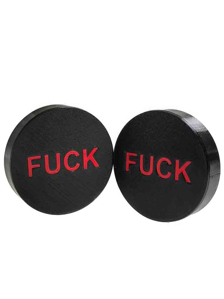XTRM Augenclips "FUCK" GP5 schwarz-rot