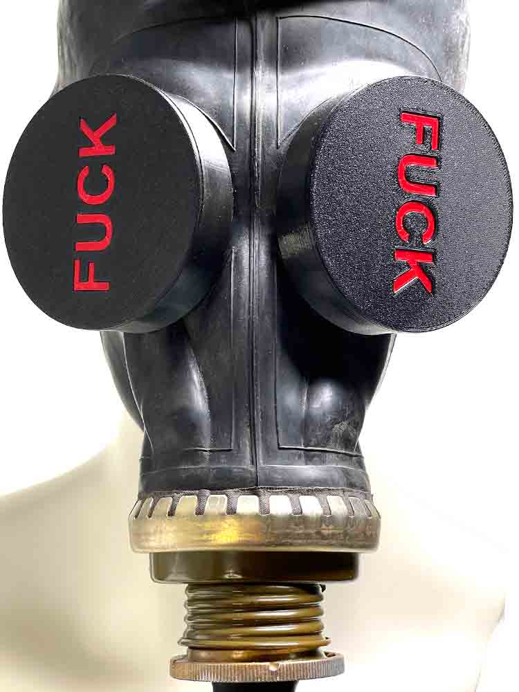 XTRM Augenclips "FUCK" GP5 schwarz-rot