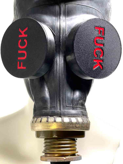 XTRM Augenclips "FUCK" GP5 schwarz-rot