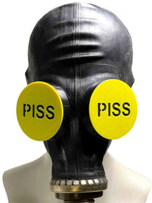 XTRM Augenclips "PISS" GP5 schwarz-gelb