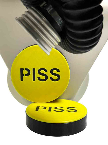 XTRM Augenclips "PISS" GP5 schwarz-gelb
