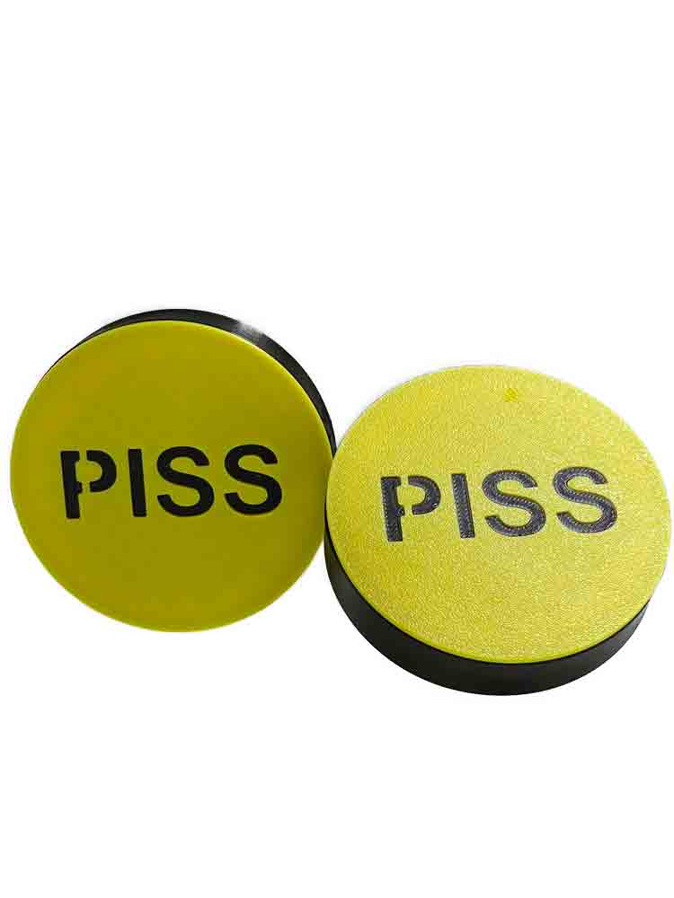 XTRM Augenclips "PISS" GP5 schwarz-gelb