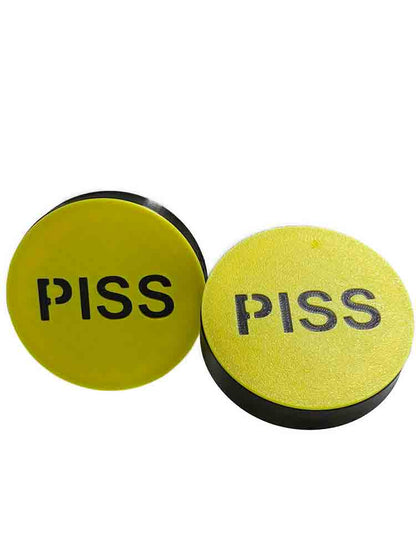 XTRM Augenclips "PISS" GP5 schwarz-gelb