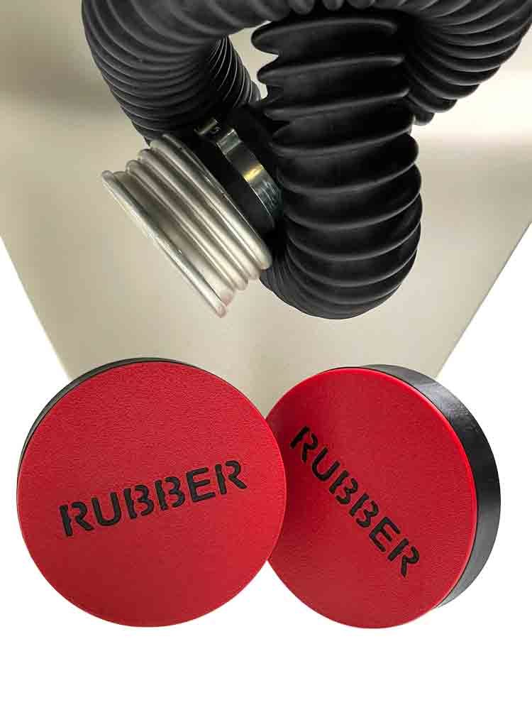 XTRM Augenclips "RUBBER" GP5 rot-schwarz