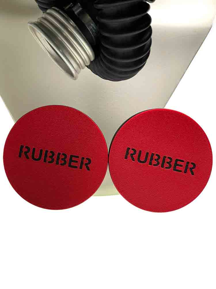 XTRM Augenclips "RUBBER" GP5 rot-schwarz