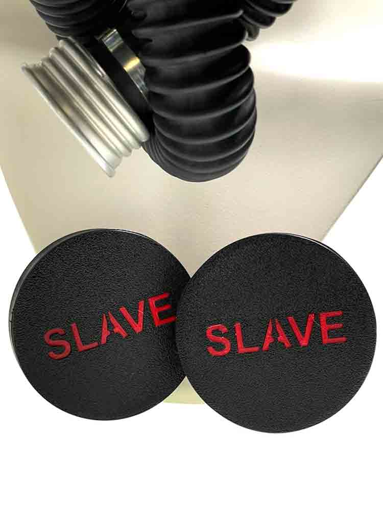 XTRM Augenclips "SLAVE" GP5 schwarz-rot