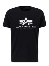 Alpha Industries Basic T-Shirt Carbon schwarz silber 
