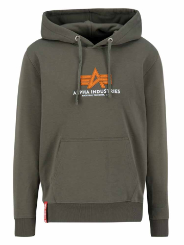 Alpha Industries Basic Hoody Rubber - dark olive 