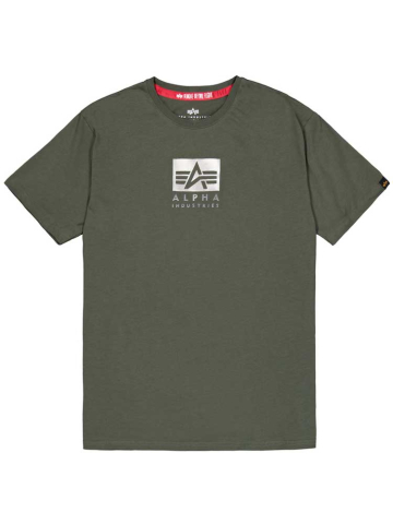 Alpha Industries Satin Logo T dark olive 