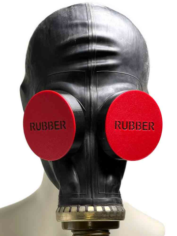 XTRM Augenclips "RUBBER" GP5 rot-schwarz 