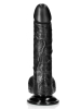 REALROCK Realistik Curved Dildo 8" schwarz 