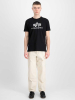 Alpha Industries Basic T-Shirt Carbon schwarz silber 